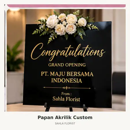Papan Bunga Akrilik Curug Tangerang